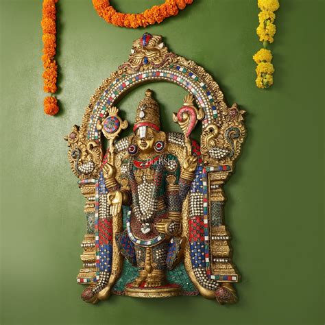 Buy Brass Lord Venkateshwara Tirupati Balaji Wall Hanging - 26 Inch ...