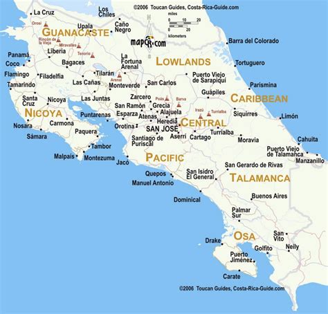 Tourist Maps of Costa Rica – Beaches, Cities & More