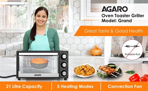 Agaro Premium Grand 21 Liters Oven Toaster Grill With 5 Heating Modes ...