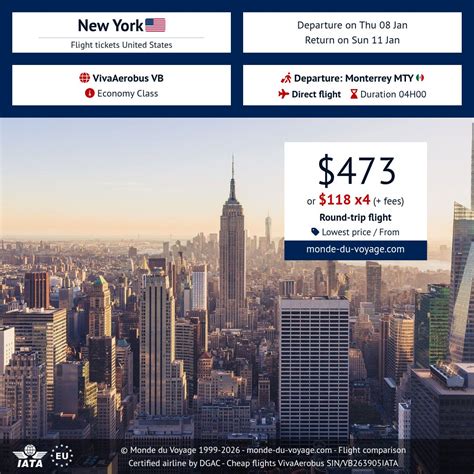 Cheap flight New York, flight ticket New York | Monde du Voyage