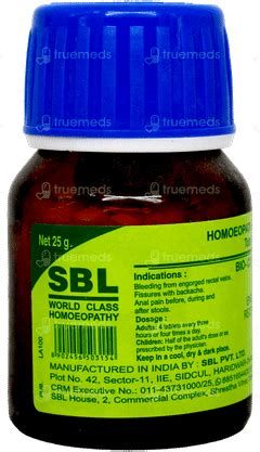 Sbl Bio Combination 17 Engorged Rectal Veins Tablet 25 Gm - Uses, Side ...