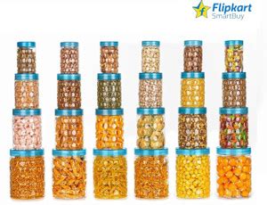 Flipkart SmartBuy Plastic Grocery Container - 1200 ml, 650 ml, 350 ml ...