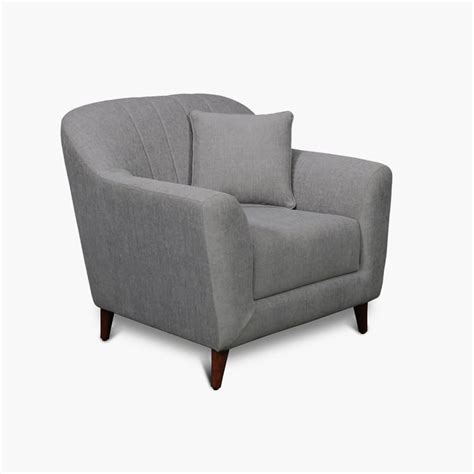Buy Dijon Fabric 1-Seater Sofa - Grey from Home Centre at just INR 29993.0