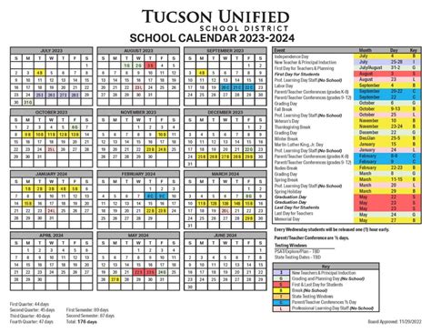 Tucson Unified School District Calendar 2025-2026 - School Calendar Info