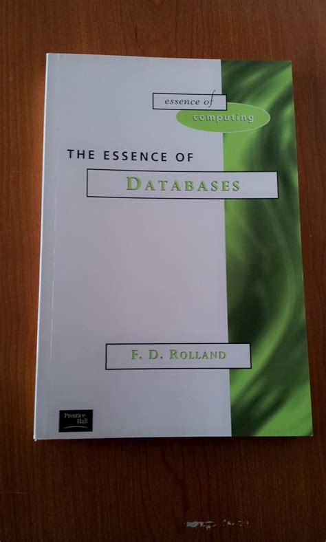 Buy The Essence of Databases (The Essence of Computing Series) Book ...