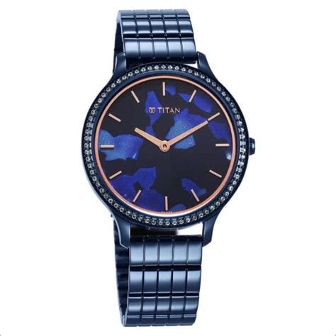 Titan Watch For Women - Secluded Quartz Analog Blue Acetate Dial ...