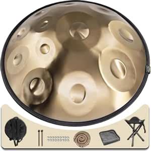 PERLMAN 12-Note Handpan Drum, 22-Inch D Kurd (440 Hz), Adult Handpan ...