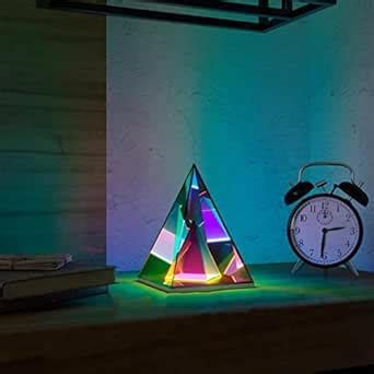 Buy LICHTS LED Pyramid Table Lamp Nightlight Home Decor Lighting S RGB ...