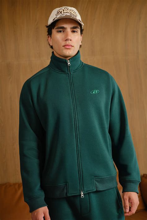Buy CEO Green High Neck Zipper Jacket | BonkersCorner