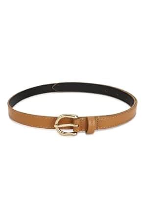 Buy Van Heusen Women Leather Brown Textured Belt at Amazon.in