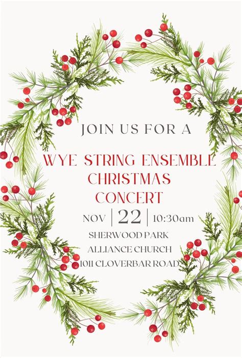 Wye String Ensemble Christmas Concert, Sherwood Park Alliance Church ...