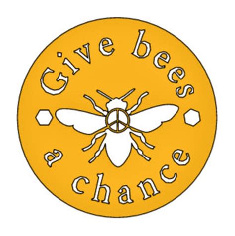 Give Bees A Chance Decal - Bee Peace Sign Vinyl Sticker