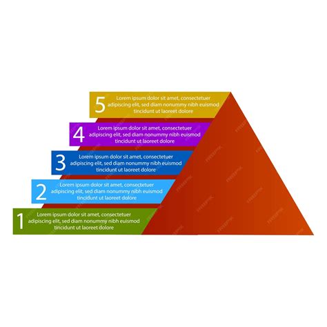 Pyramide de couleurs. Structure de la stratégie commerciale. Modèle de ...