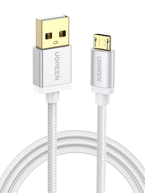 UGREEN Micro Usb Cable, 3M Fast Quick Charger Lead, Nylon Braided Usb A ...