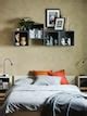 EKET wall-mounted shelving unit, dark grey, 35x25x35 cm (133/4x97/8x133 ...
