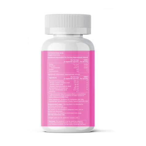 Fixuphealth Omega 3 Vegan Capsule with Flaxseed Evening Primerose Oil ...