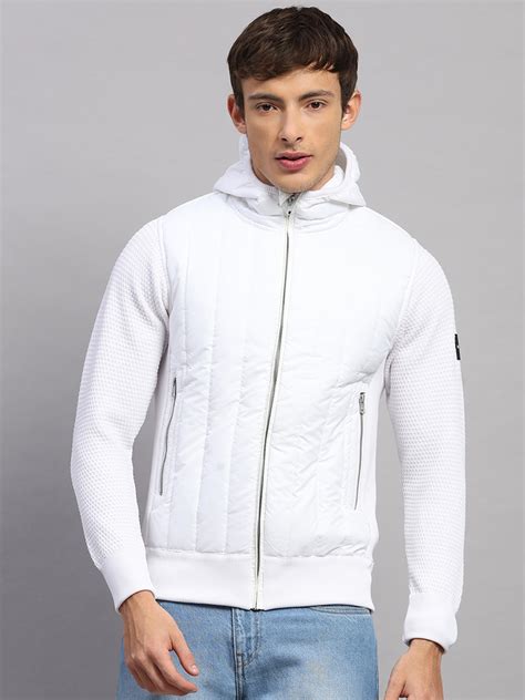 Buy Men White Self Design Round Neck Full Sleeve Pullover Online in ...
