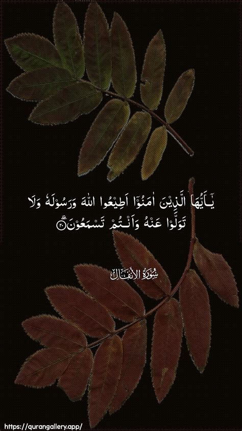 Obey Allah and His Messenger (Al-Anfal 8:20) - The Covenant of Faith ...