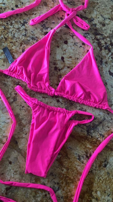 Hot Pink Bikini SET - Etsy