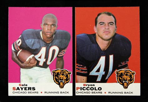 Lot Detail - 1969 Gale Sayers Brian Piccolo Chicago Bears Topps Trading ...