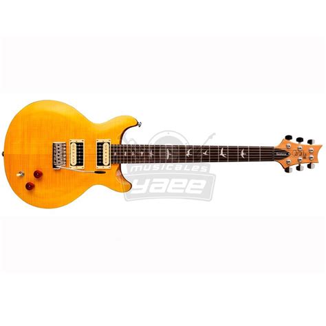 PRS SE SANTANA GUITARRA ELECTRICA MAPLE TOP MAHOGANY BACK YELLOW CON GIGBAG