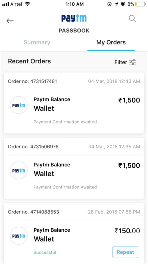 Paytm — Payment confirmation awaited even after money got debited from bank