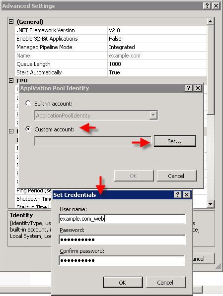 Image result for Application Pool Identity Account