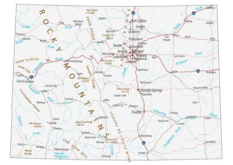 Colorado area 61 map of towns and cities