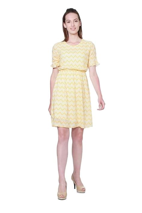 Buy Allen Solly Yellow Dress at Amazon.in