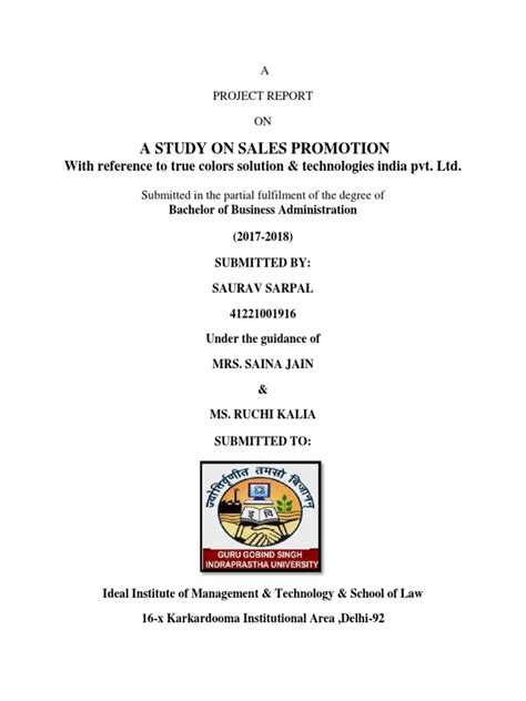 Image result for First Page of Project File