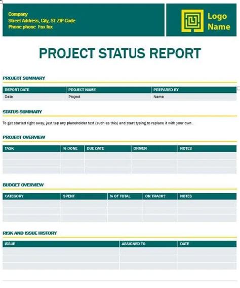 Image result for Project Progress Report Example