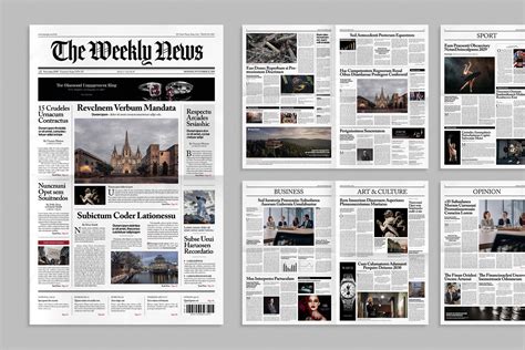 Broadsheet Newspaper Template