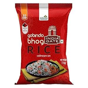 India Gate Raw and Aged gobindobhog Rice 1kg : Amazon.in: Grocery ...