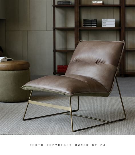 现代简约ins风不锈钢电镀靠背布艺皮革休闲椅创意时尚接待椅