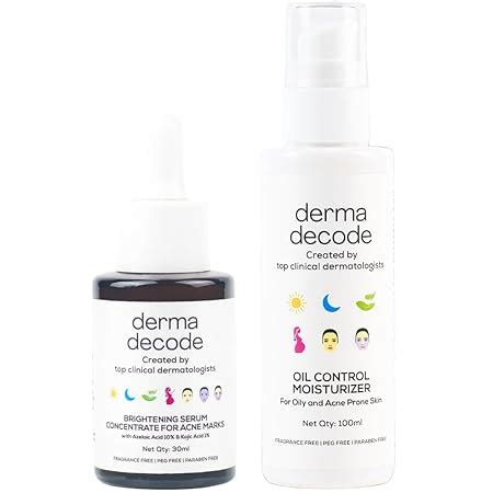 derma decode Skin Care Kit for Acne Prone Skin- Men and Women Kojic ...