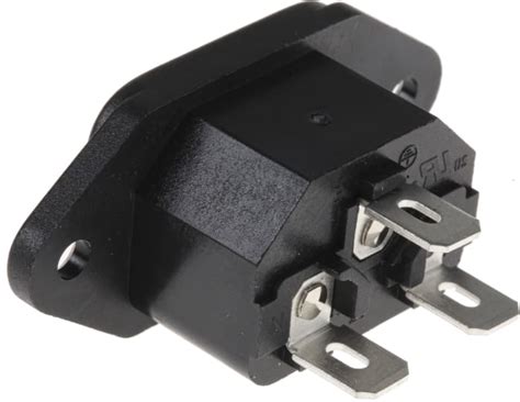 RS PRO | RS PRO C14 Panel Mount IEC Connector Male, 10A, 250 V | 488 ...