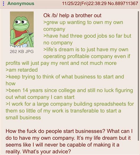 Anon is a wagie looking to escape : r/greentext