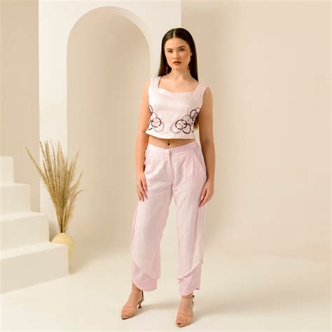 Pink Layered Trouser – First Resort by Ramola Bachchan