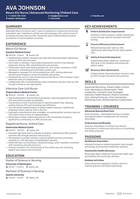 20 ICU Nurse Resume Examples & Guide for 2025