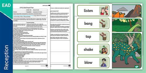 EYFS The Dance of the Dinosaurs Adult Input Plan and Resource Pack