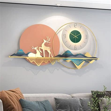 Buy SUNVALLEY Metal Wall Clock Decorative Iron Metal Hanging Wall Clock ...