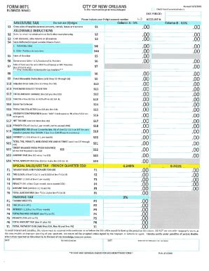 LA Form 8071 - New Orleans 2021-2026 - Fill out Tax Template Online