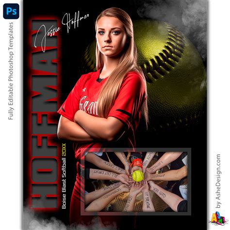 Memory Mates - From The Shadows Softball Templates For Photoshop ...