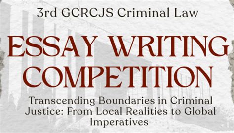 Deadline Extended || 3rd GCRCJS Criminal Law Essay Writing Competition ...