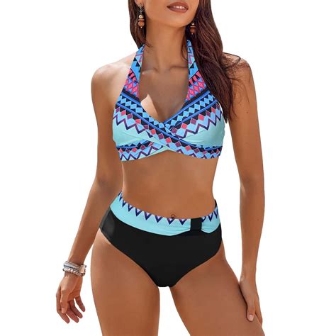 Aoiroe Womens Swimsuits Two Piece High Waisted Bathing Suits Color ...