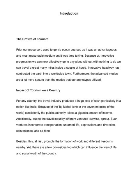 - Introduction - Lecture notes 1 - Components Of Tourism - PU - Studocu