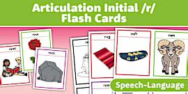 Articulation Medial /r/ Words Flash Cards for SLP