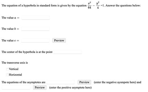 Rectangular Equation Hyperbola Standard Form 的图像结果