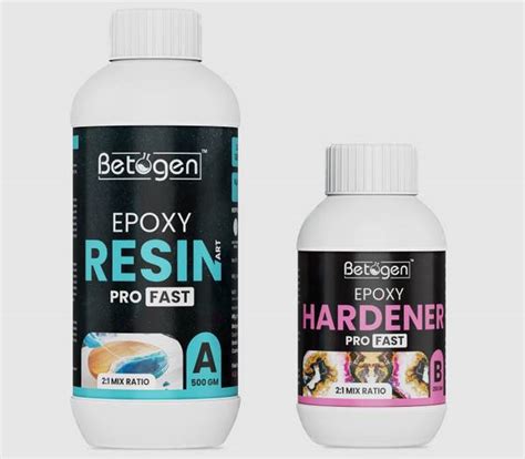 Betogen Epoxy Resin 2:1 Ratio Resin And Hardener 750gm Set For Art And ...