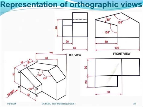Unit 1 orthographic projection engineering graphics | PPT